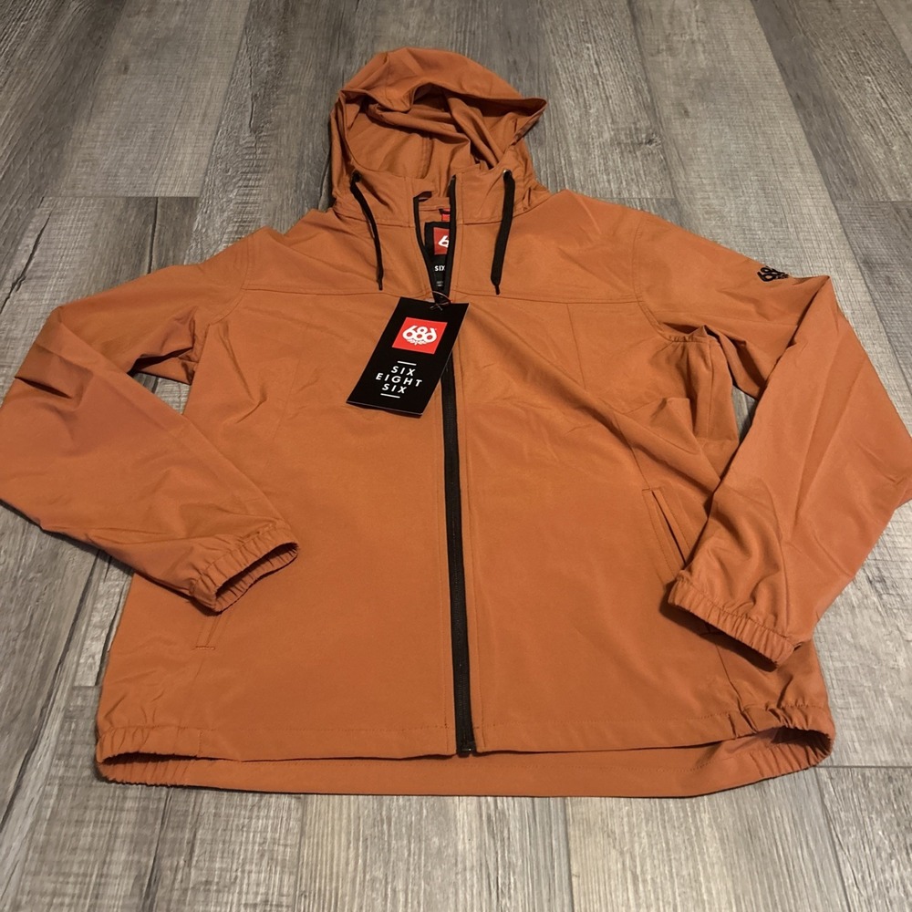 686 Unix Windbreaker Jacket Terracotta Orange Size Small KCR915 NWT $90 Genuine